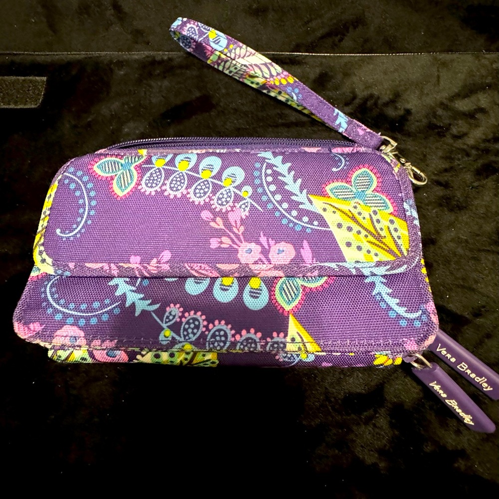 Vera Bradley colorful tropical floral designed wristlet/small crossbody purselet